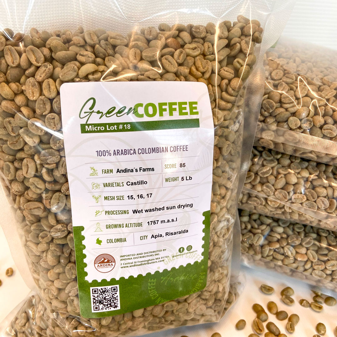 Unroasted Green Coffee Beans Farm Santa Helena Andina Distributors